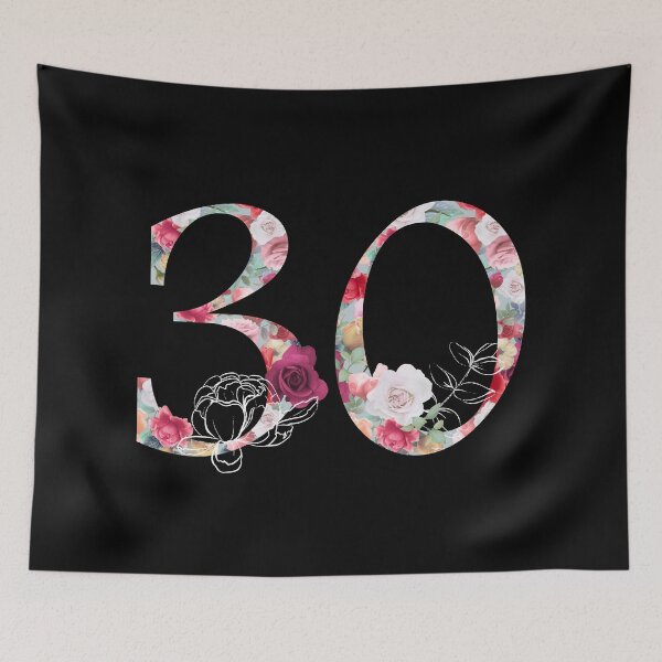 Item preview, Flower Number Thirty Spring Flower Bloom Celebrating 30 designed and sold by Space-Bug.