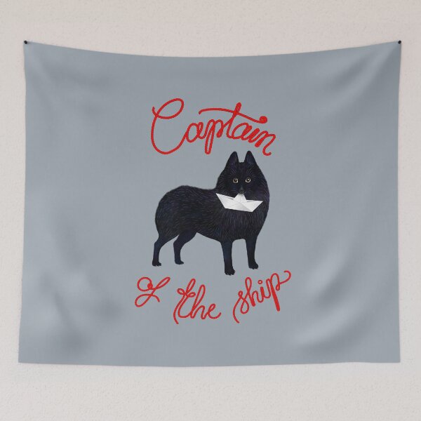 Item preview, Captain Schipperke (Grey and Red) designed and sold by illucalliart.