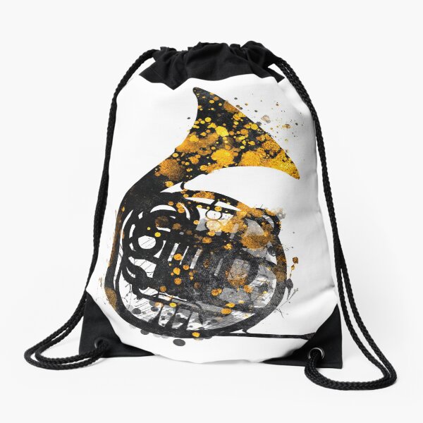 french horn music art #music Drawstring Bag