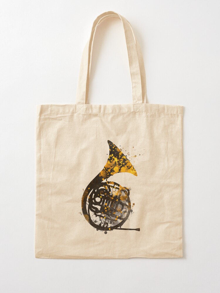 Thumbnail 2 von 5, Stofftasche, Waldhorn Musikkunst #music designt und verkauft von JBJart.