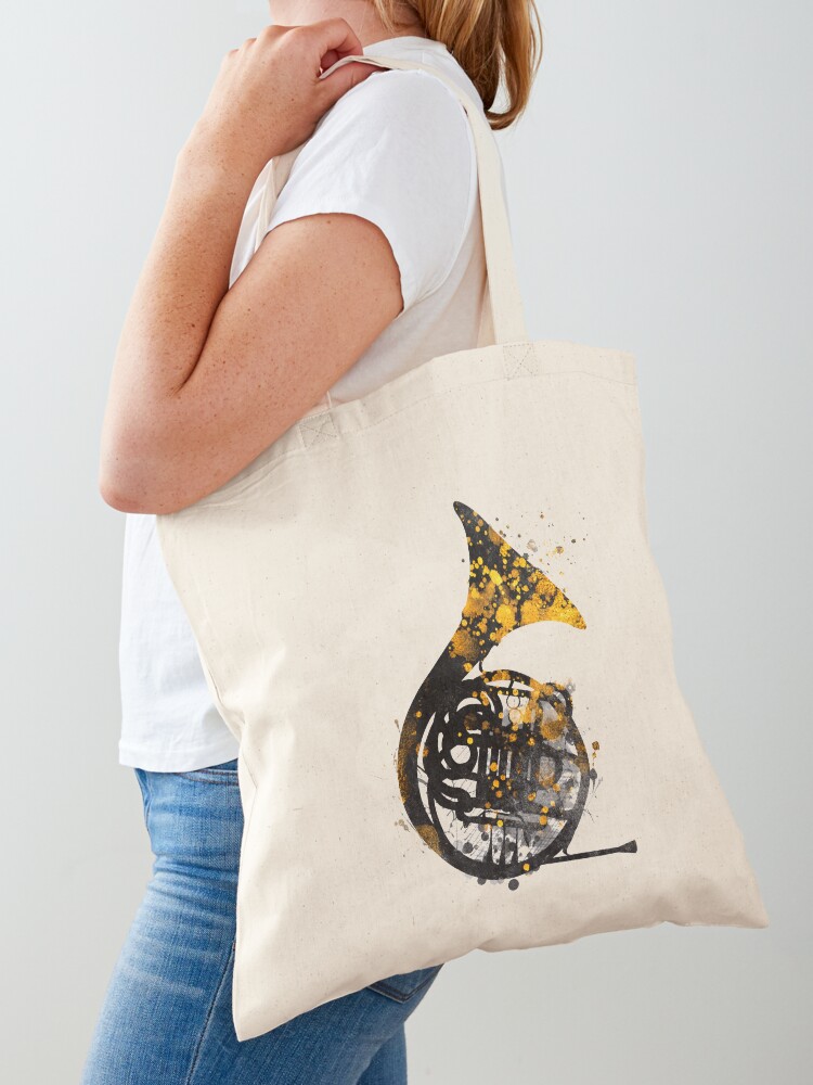 Thumbnail 1 von 5, Stofftasche, Waldhorn Musikkunst #music designt und verkauft von JBJart.
