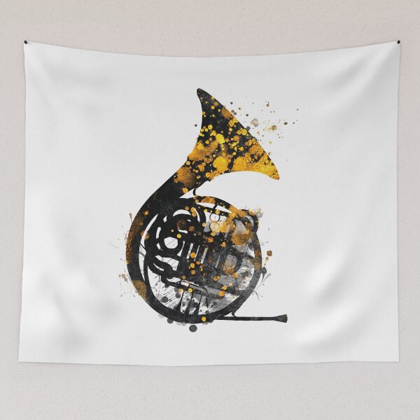Item preview, french horn music art #music designed and sold by JBJart.