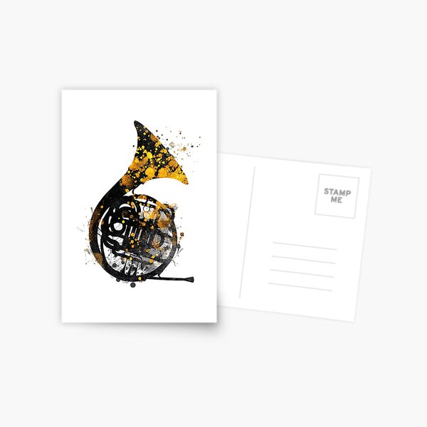 Item preview, french horn music art #music designed and sold by JBJart.