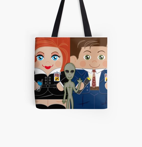 Alien Investigators All Over Print Tote Bag
