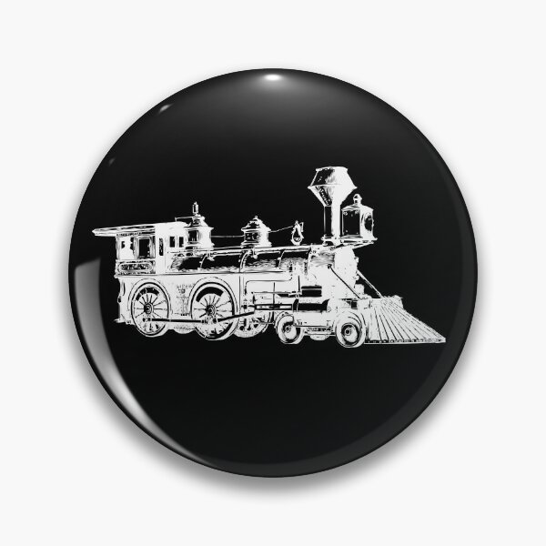 Item preview, Locomotive Tank Engine Train LineArt White designed and sold by onicon.
