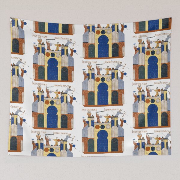 Item preview, Medieval illuminated castle artwork designed and sold by Vintage Designs +.