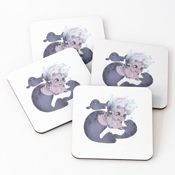 Item preview, Playful mermaid and pups designed and sold by EllenorMererid.