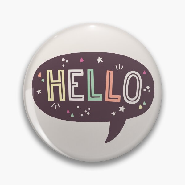 Item preview, Hello Speech Bubble Typography designed and sold by Claire Stamper.