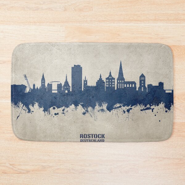 Item preview, Rostock Germany Skyline designed and sold by ArtPrints.