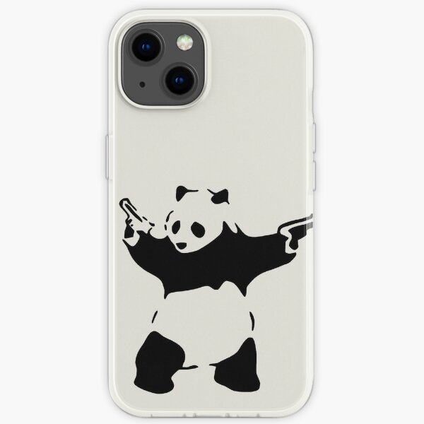 Banksy - A panda With a Gun Coque souple iPhone