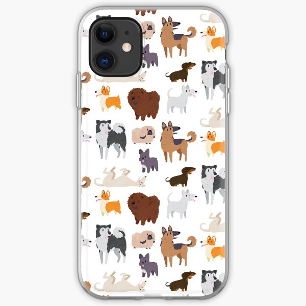 Dog Breeds Pattern iPhone Soft Case