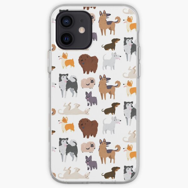Dog Breeds Pattern iPhone Soft Case
