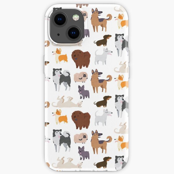 Dog Breeds Pattern iPhone Soft Case