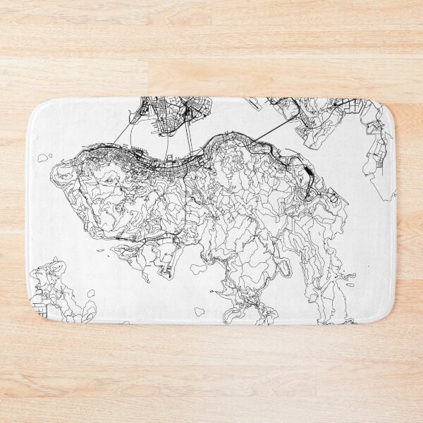 Item preview, Hong Kong White Map designed and sold by multiplicitymap.