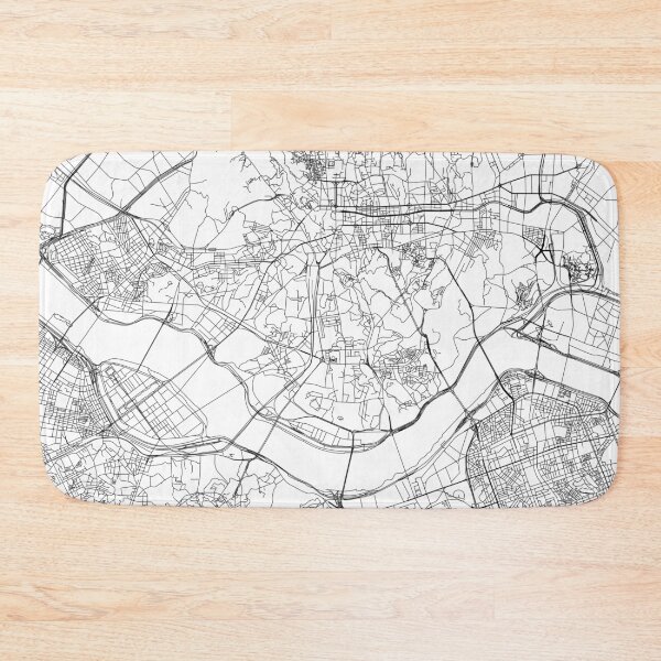 Item preview, Seoul White Map designed and sold by multiplicitymap.
