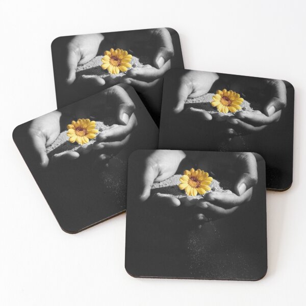 Item preview, Flower in hand on black background designed and sold by philippe souvy.