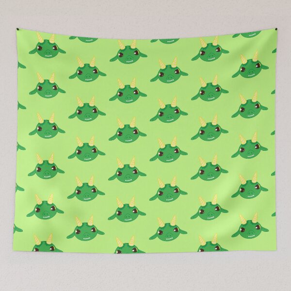 Item preview, Green dragon face designed and sold by jazzydevil.