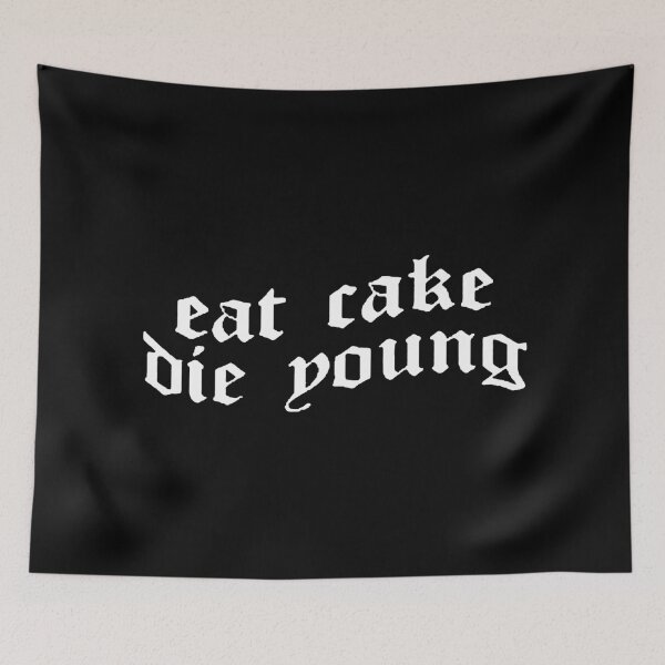 Item preview, Lil Peep Eat Cake Die Young Original Tattoo Design in white designed and sold by nmrkdesigns.