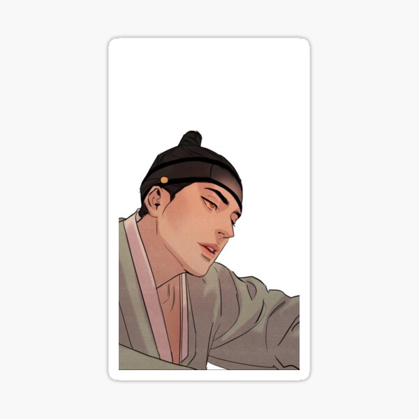 pintor de la noche seungho (con fondo) Pegatina