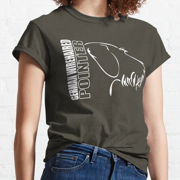GERMAN WIREHAIR POINTER - outline profile Classic T-Shirt
