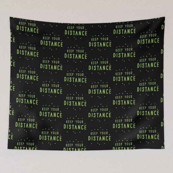 Item preview, KEEP YOUR DISTANCE (face mask) designed and sold by jazzydevil.