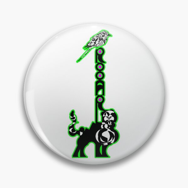 Item preview, Companions in Roar v1- Logoart with the word “Rooar” placed vertically on a feline and a bird on top decorated inside green stroke.  designed and sold by BDLVandFriends.