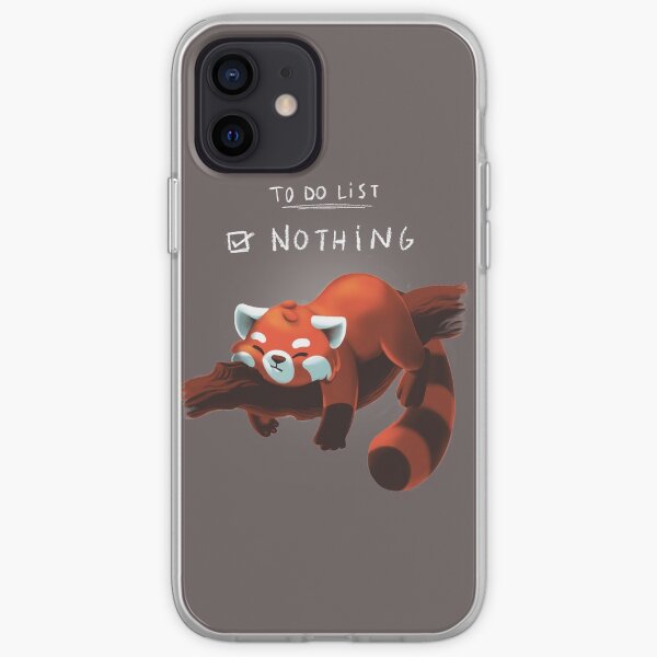 Red Panda Day - to Do List Nothing - Cute Fluffy Animal - Procrastinate iPhone Soft Case