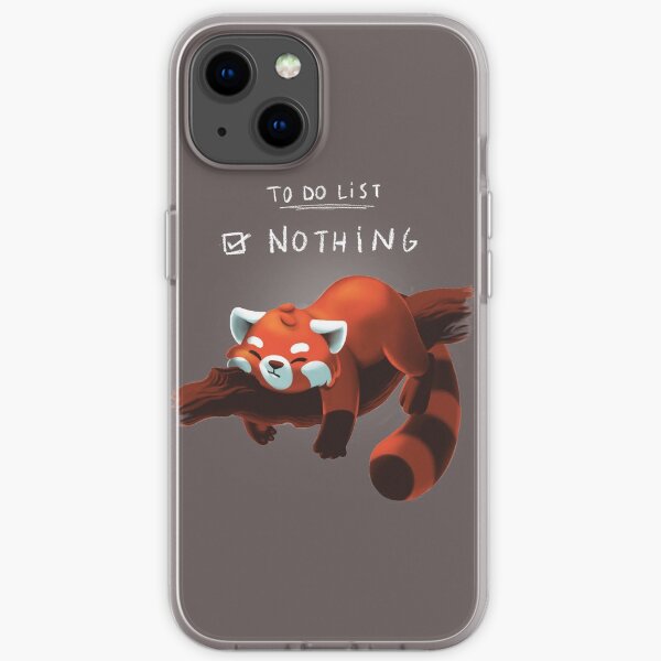 Red Panda Day - to Do List Nothing - Cute Fluffy Animal - Procrastinate iPhone Soft Case