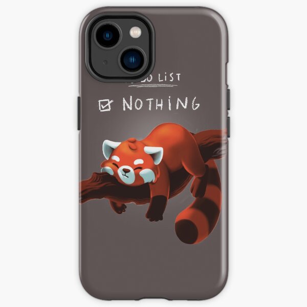 Red Panda Day - to Do List Nothing - Cute Fluffy Animal - Procrastinate iPhone Tough Case