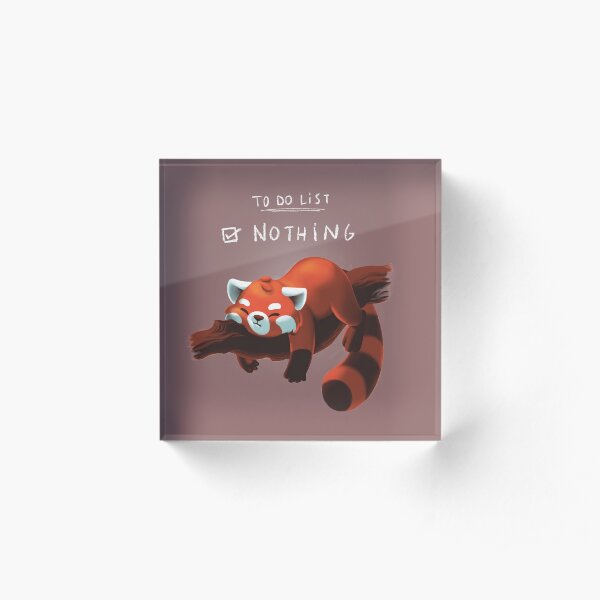 Red panda day Acrylic Block