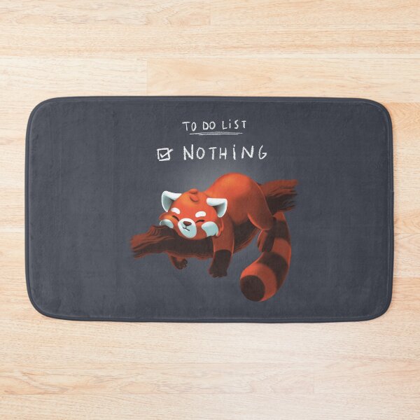 Item preview, Red Panda Day - to Do List Nothing - Cute Fluffy Animal - Procrastinate designed and sold by BlancaVidal.