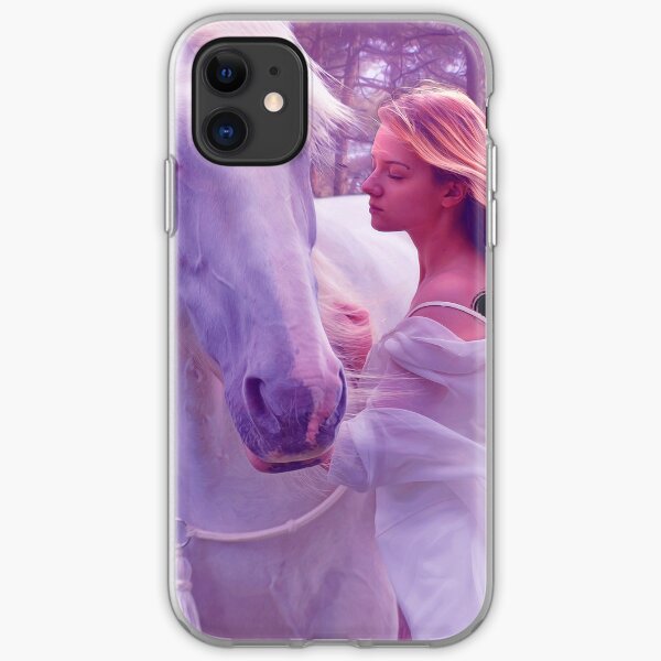 Mystical Girl with Horse iPhone Soft Case