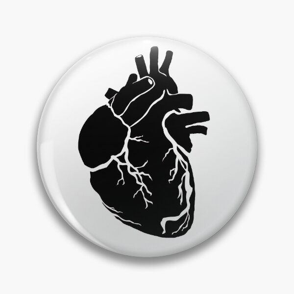 Item preview, Anatomical heart design, black designed and sold by BunDesigns.