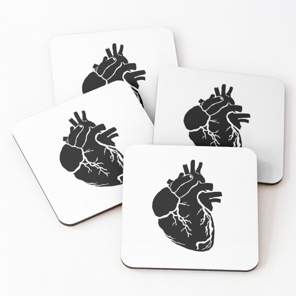 Item preview, Anatomical heart design, black designed and sold by BunDesigns.