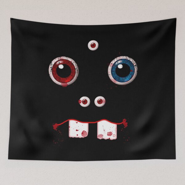 Item preview, Funny Scary Multi-eyed Toothy Bloody Monster Face Cute Halloween Gift designed and sold by r-silver.