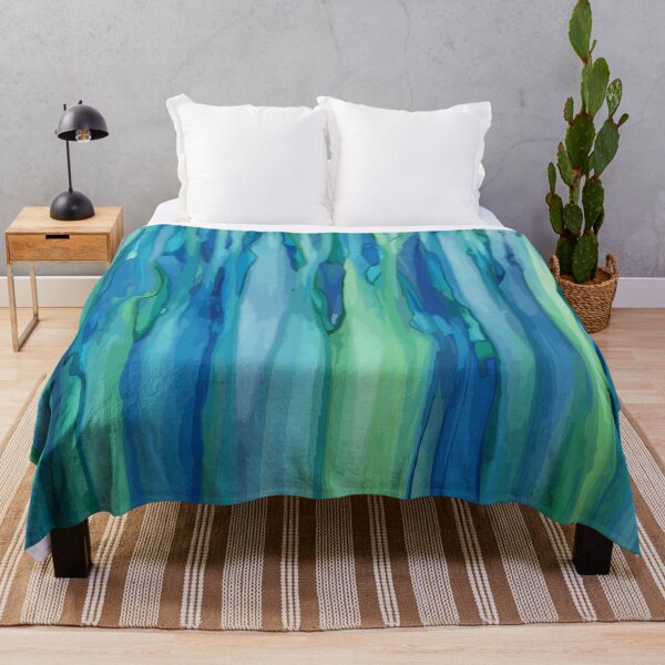 Item preview, Emerald Caves - Blue Green Alcohol Ink Print designed and sold by perryartdesign.