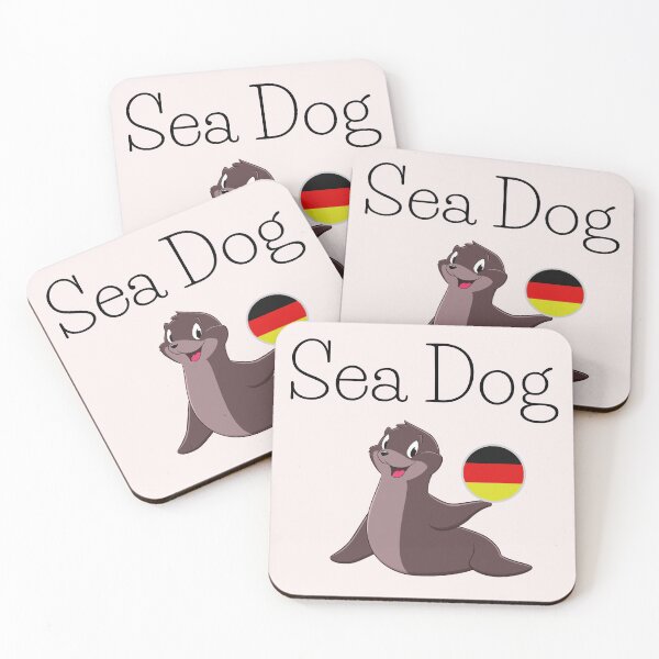 Item preview, Seal Seehund (Sea Dog) in German with Deutsche Flagge Ball designed and sold by Time4German.
