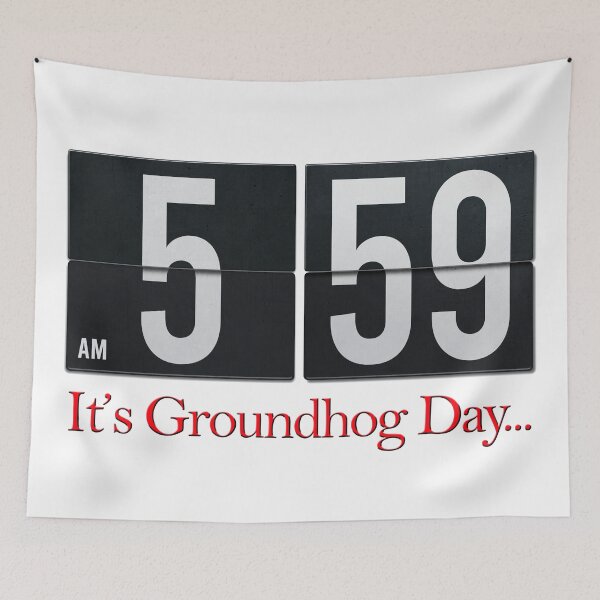 Item preview, It's Groundhog Day Alarm Clock designed and sold by digitalknight.