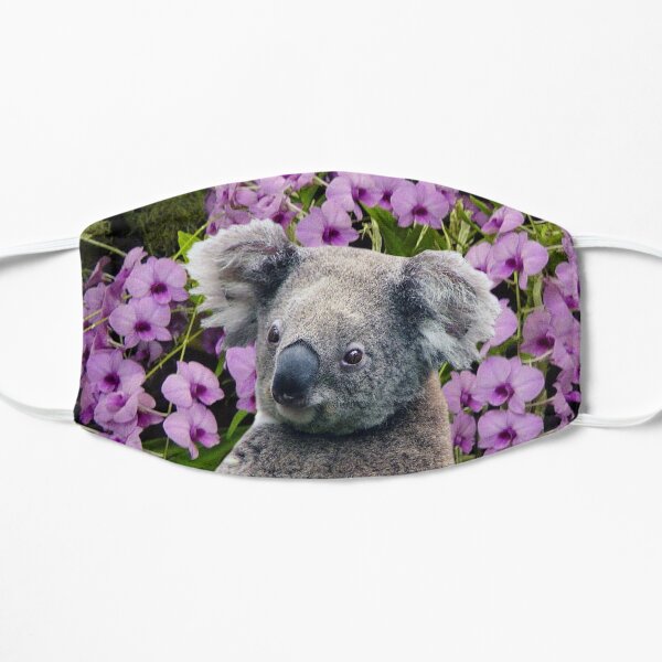 Koala and Orchids Flat Mask