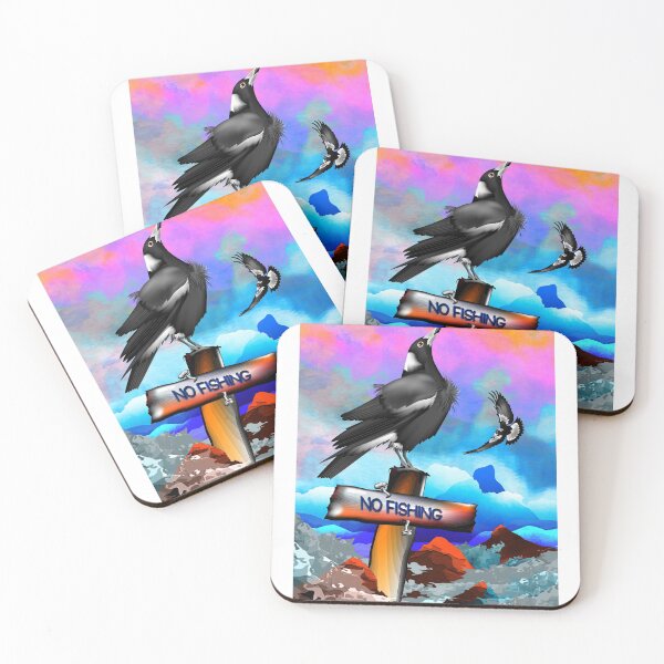 Item preview, No Fishing Magpies designed and sold by Graham Colton.