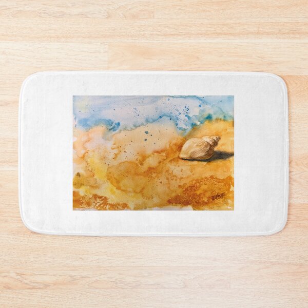 Item preview, Echoes of the shore:  A watercolour painting of a shell on the seashore designed and sold by Double Dutch Designs.
