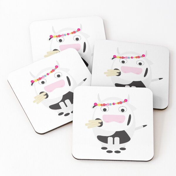 Item preview, Cute Cow with Flower Head Bouquet designed and sold by sigdesign.