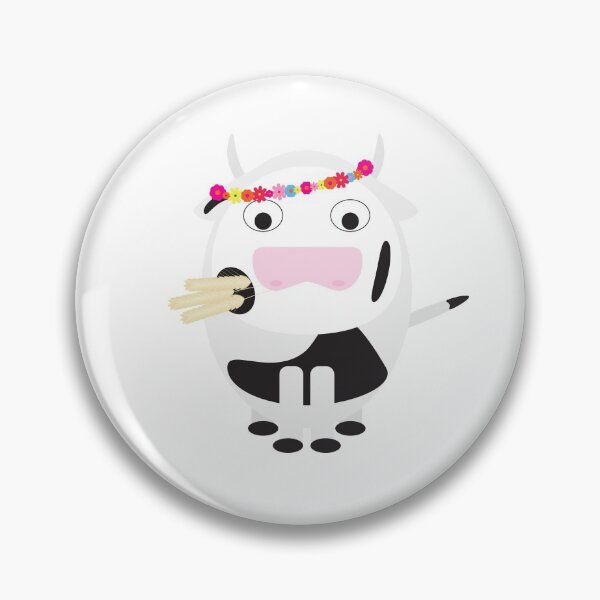 Item preview, Cute Cow with Flower Head Bouquet designed and sold by sigdesign.