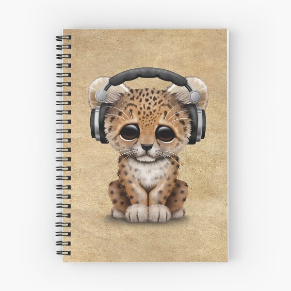 Item preview, Cute Leopard Cub Dj Wearing Headphones  designed and sold by JeffBartels.