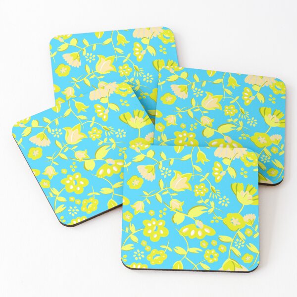 Item preview, Blue and Yellow Floral by David Rose Designs designed and sold by Sartabanfi.