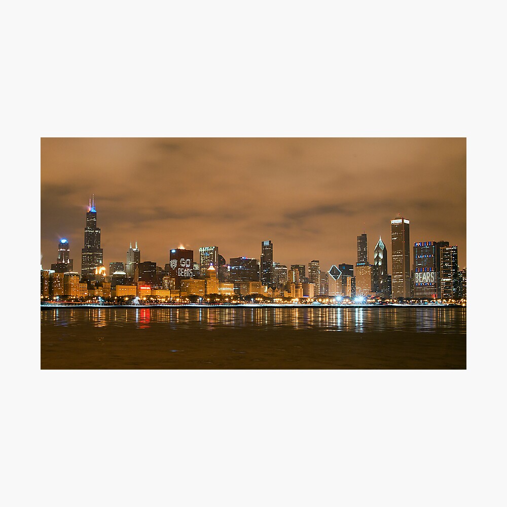 Chicago Bears Skyline' Poster for Sale by ChicagoPhotoSho