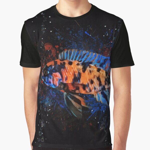 OB Marble Peacock African Cichlid Portrait Graphic T-Shirt