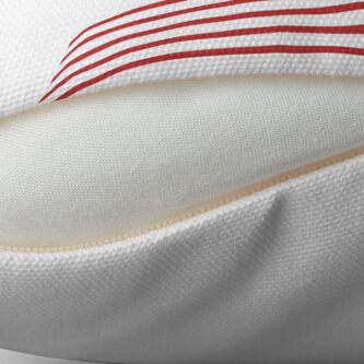 Alternate view of Trendy White and Red Stripes Design Throw Pillow