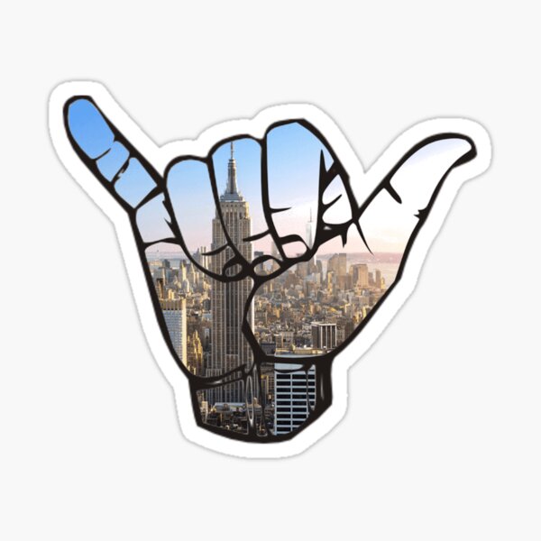 New York City Shaka Hand Sticker