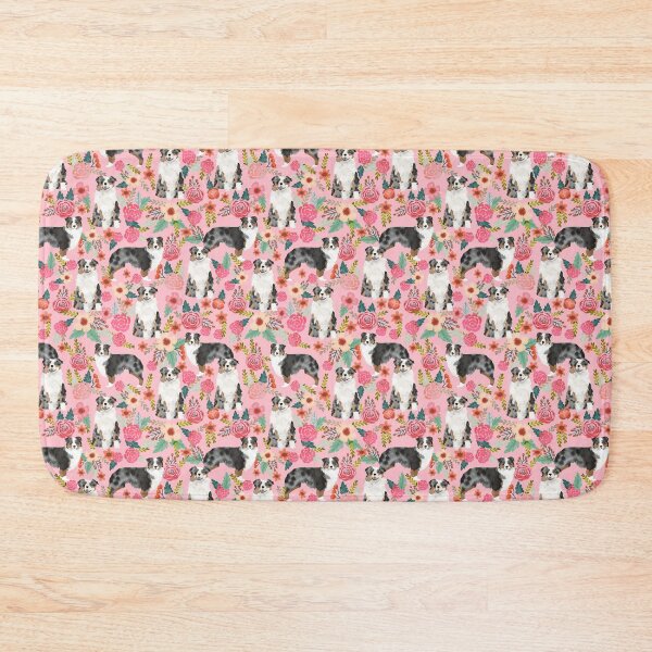 Item preview, Australian Shepherd Florals - pink designed and sold by PetFriendly.